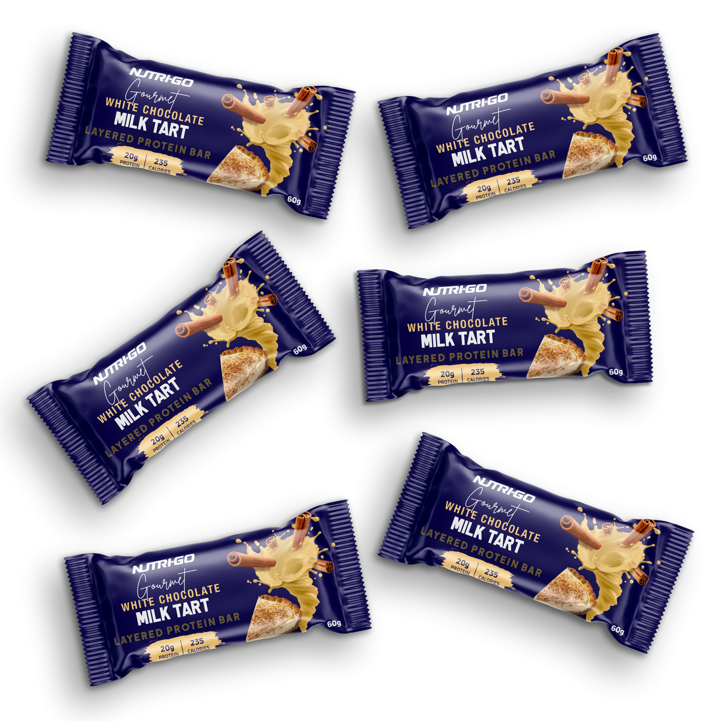Milk Tart and White Chocolate Layered Protein Bar