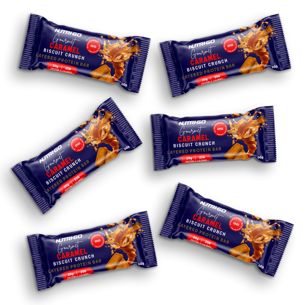 Caramel Biscuit Crunch Layered Protein Bar