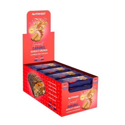 Caramel Biscuit Crunch Layered Protein Bar