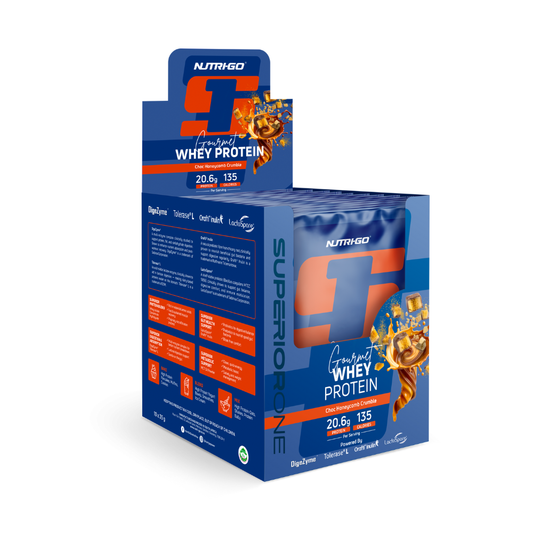 Choc Honeycomb Crumble Gourmet Whey Protein Sachets