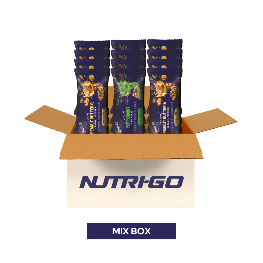 Mixed Pack Protein Bars - Two Flavour Selection | Nutri-Go (12 Bars)