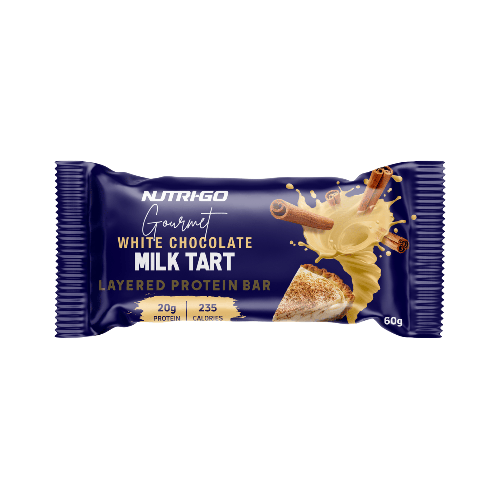 Milk Tart and White Chocolate Layered Protein Bar
