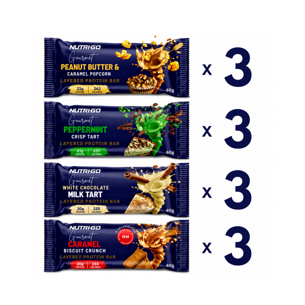 Nutri-Go Variety Box (12 Bars) | High Protein Gourmet Snack Pack